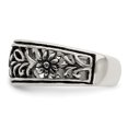 thumbnail image 4 of 925 Sterling Silver Vintage Flower Adjustable Toe Ring Open Midi, 4 of 10