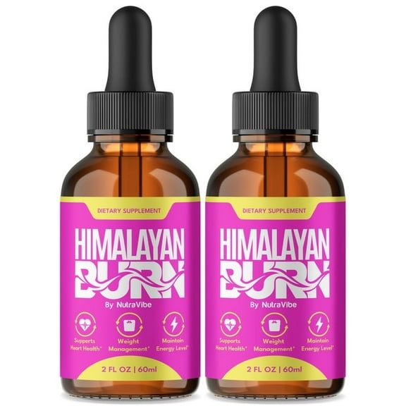(2 Pack) Himalayan Burn Drops - Official Himalayan Burner to Support Active Lifestyle and Fitness, Keto Liquid For Lasting Energy & Health, All-Natural Formula, Reviews (60 Servings)