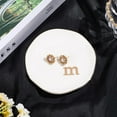 thumbnail image 3 of Ceramic Jewelry Tray White Letter M Irregular Round Jewelry Tray Plate, 3 of 9
