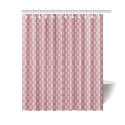 Atabie Pink And Brown Pattern Bathroom, Pink And Brown Shower Curtain