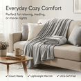 thumbnail image 4 of Continental Bedding Soft Lightweight Plush Microfleece Blanket for Couch, Sofa & Bed, Cozy Warm All-Season Throw, Gray, 50x60, 4 of 7