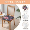 thumbnail image 2 of Pioneer Flower Seat Covers for Dining Room Chairs Set Of 6,Stretch Printed Washable Chair Seat Cover with Elastic Ties and Button,Removable Waterproof Couch Cushion Covers, 2 of 6