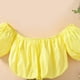 thumbnail image 3 of Falda Conjunto de falda vaquera superior para niñas y niños, conjunto de falda vaquera con botones, 2 uds., traje de ropa Cgtredaw Amarillo T 4-5 años Única para Niña, 3 of 8