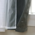 thumbnail image 4 of TOWN & COUNTRY LUXE Talia Double Layer Indoor Curtains, Sheer and Room Darkening Blackout, Grommet Top, Energy Efficient, 2-Pack Set, 52"x108", Black Pearl, 4 of 11