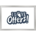 thumbnail image 1 of I love Otters - Die Cut Sticker Style - Lantern Press Artwork (24x16 Giclee Art Print, Gallery Framed, Silver Wood), 1 of 1