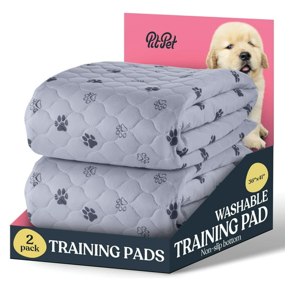 Tapis de Propreté Super Absorbants Lavables pour Chiens - Lot de 2 Tapis de Propreté Réutilisables pour Chiots - 100 % Imperméable Protège contre les Fuites d'Urine Antidérapant Empêche le Glissement et le Rassemblement