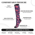 thumbnail image 3 of Lsque red Skull flower Pattern Sport Compression Socks for Men & Women 15-20 mmHg Knee High Nurse Pregnant Running Medical and Travel Athletic, 3 of 6