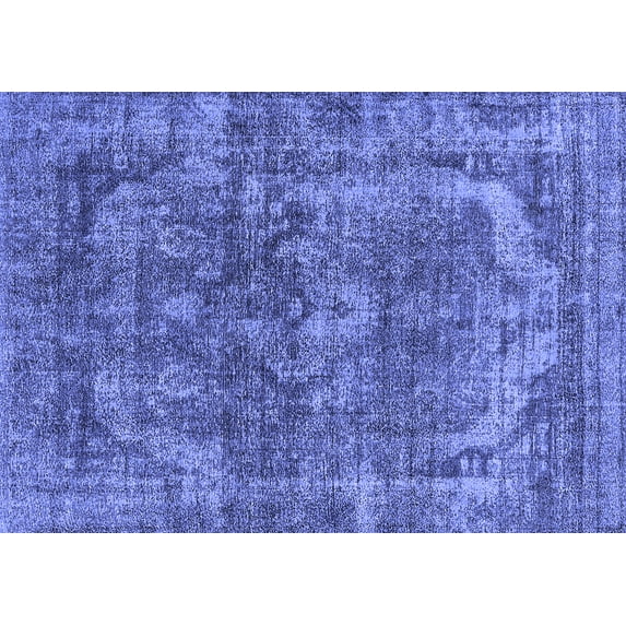Ahgly Company Indoor Rectangle Oriental Blue Industrial Area Rugs, 5' x 8'