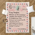 thumbnail image 3 of BMYJ Flannel Blanket Daughter Gift Letter Hug Blanket for Daughter Son Gift for Daughter From Mom and Dad Birthday Gift for Daughter Back to School Gift for Adult Daughter, 3 of 8