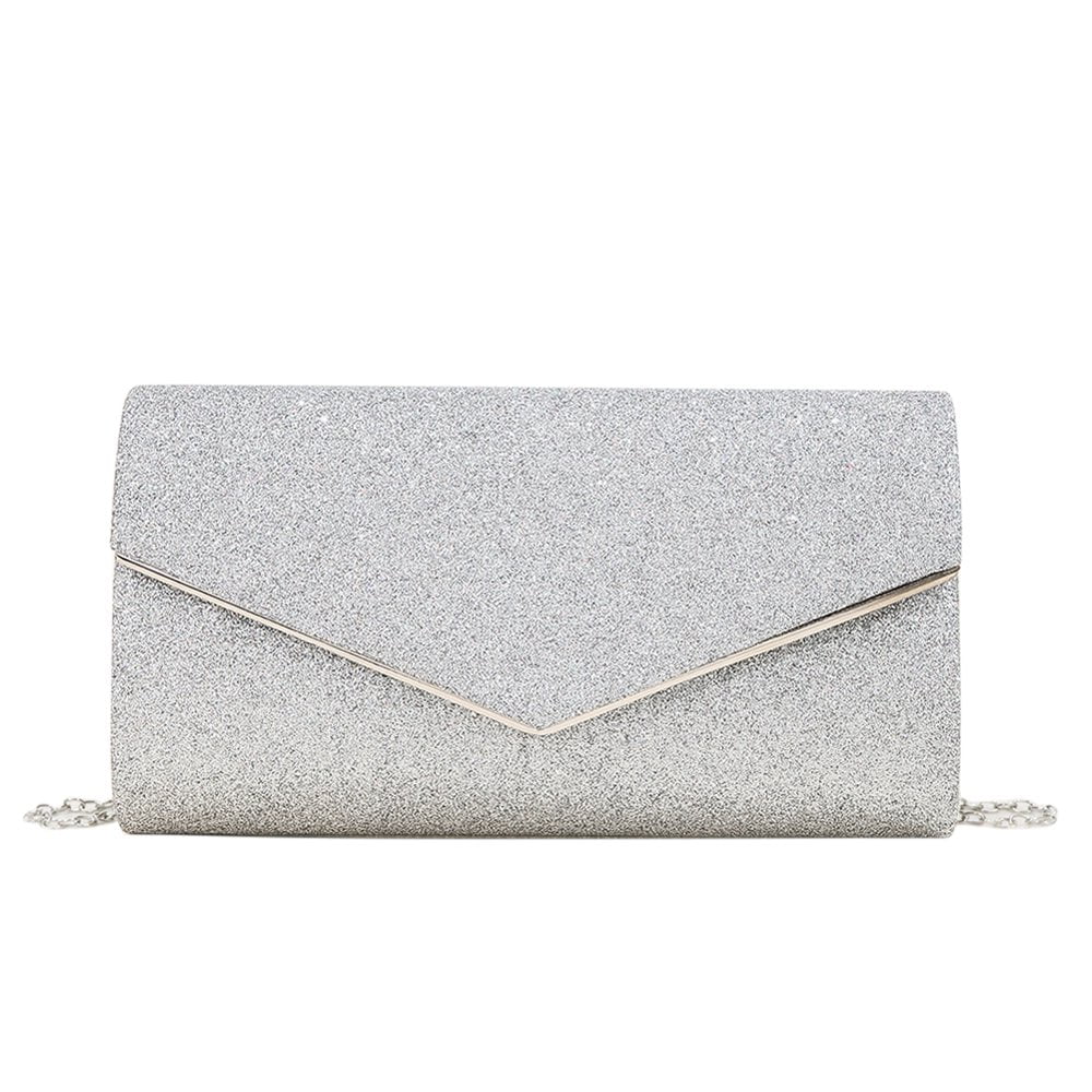 Tolenre Sac De Soirée Pochette, Sac De Soirée Argent Paillettes Chaîne Sac élégant Enveloppe Sac Parti Sac à Bandoulière Pour Femmes Filles Mariage Loisirs Fête Bal