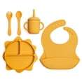 thumbnail image 1 of 5-Piece Food-Grade Silicone Baby Tableware Set - Perfect for Feeding  Learning  and Growing!, 1 of 4