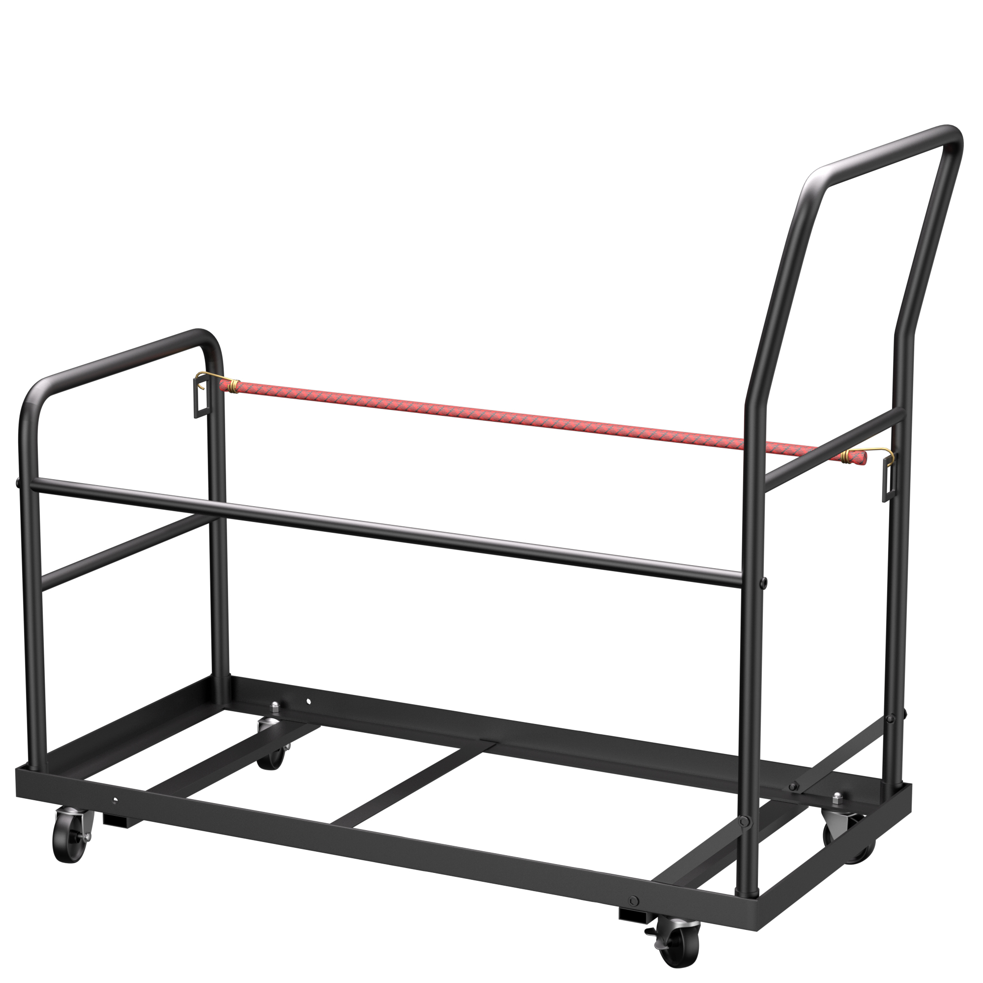 HOHYN Heavy-Duty Folding Chair Hand Truck | All-Terrain Cart with 1800LB Load Rating & Noise-Reduced Wheels for Storage, Hotel and Event Use, Black