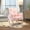 Pink, variant on ARCTICSCORPION Modern Solid Wood Side Pockets Rocking Chair, Green