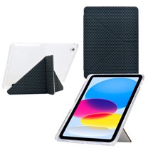 Case for iPad 9th/8th/7th Generation Case, for iPad Air 3/ Pro 10.5 2017 Pyramid Pure Color Y-Fold Standing Case Clear Back with Landscape Portrait Mode With Pencil Holder , Green