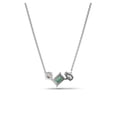 thumbnail image 4 of Collar Swarovski Mesmera con piedras verdes y transparentes rodio, 4 of 5