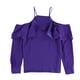 thumbnail image 1 of bar III Blusa tejida con hombros descubiertos para mujer, púrpura, XXL, 1 of 2