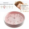 thumbnail image 2 of Pink Wall Clock Silent Non-Ticking, 12in Analog Wall Clock in Battery Operated，Cute Decorative Clock for School Office Classroom Bedroom Kitchen Living Room Nursery Decor, 2 of 9