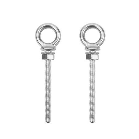 

DTOWER 2 Pcs Stainless Steel M8 Eye Bolt Portable Heavy Duty Eyebolt Ceiling Home Decoration Screws Hanging Fasterners Accessories