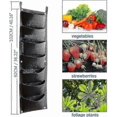 thumbnail image 2 of Wall Grow Bag, Wall Mounted Planter Grow Bag Flower Container Black Plant Bag (2 7 Pockets) - Ya, 2 of 5