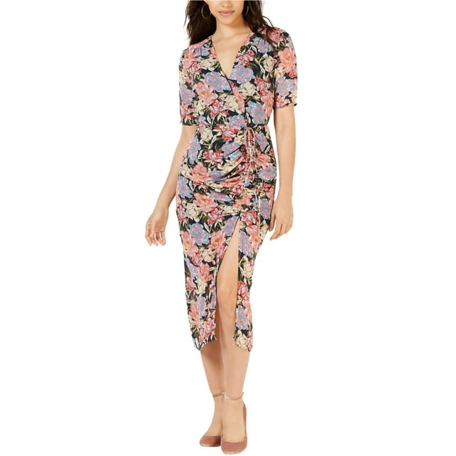 Vestido a media pierna con pliegues de Leyden para mujer multicolor pequeño Leyden 91049LMA-FLU