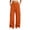 Orange, variant on Qingpeng Womens High Waist Elastic Back Waist Wide Leg Cargo Pants Multi Flap Pockets Button Fly Soft Knit Casual Streetwear Trousers