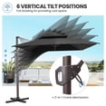 thumbnail image 3 of Crestlive Products 9 ft x 11 ft Rectangle Outdoor Patio Umbrella Cantilever, 360° Rotation, Outdoor Large Offset Umbrella for Patio, Pool, Deck, Black, 3 of 9