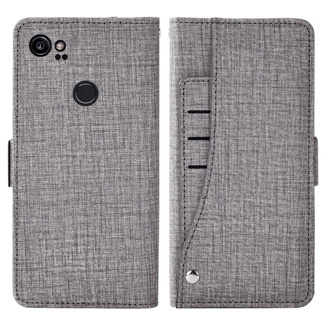 Compatible avec Google Pixel 2 Étui Portefeuille en Cuir à Rabat Porte-Cartes Support Accessoires pour Cellulaire Porte-Monnaie Fente pour Pièce d'Identité de Crédit Étuis de Téléphone pour Pixel1 Femmes Hommes Rose