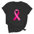thumbnail image 3 of CFLVAEK Womens Plus Size Breast Cancer Awareness T Shirts Ribbon Print Inspirational Short Sleeve Tshirt Comfort Crewneck Tops Breast Cancer Survivor Gifts Shirt XXXL, 3 of 4