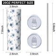 thumbnail image 3 of Pioneer Flower Floral Print Pattern 20oz Skinny Tumbler with Straw & Lid, Double Wall Vacuum Insulated Cup, Leak-Proof, Cup Holder Friendly, Hot 6H Cold 12H, 3 of 6