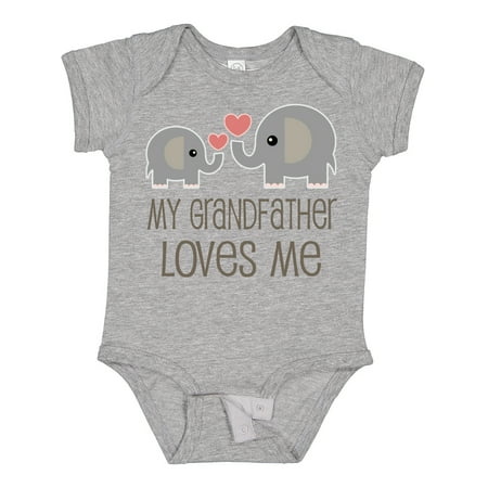 

Inktastic My Grandfather Loves Me Gift Baby Boy or Baby Girl Bodysuit