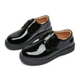 thumbnail image 2 of Boys Slip On Leather Loafers Toddler Comfortable Dress Shoes Kids Lightweight Non Slip Walking Sneakers, 2 of 8