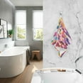 thumbnail image 2 of Yayeee 100% Cotton Hand Towels for Bathroom 16" x 28" Soft Absorbent Kitchen Towel, Black Colorful Circles, 2 of 7