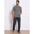 thumbnail image 2 of DARING DIVA Men's Waffle Fabric Classic Crew Neck Raglan Short Sleeves L Gray, 2 of 7
