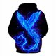 thumbnail image 4 of Sudadera con capucha para hombre con estampado digital 3D Flame Phoenix Sudadera con capucha, 4 of 5