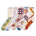 thumbnail image 1 of Calcetines de las lanas de las mujeres, calcetines elásticos del cristal del telar jacquar del cordón fino transparente transparente del cristal del verano, 1 of 6