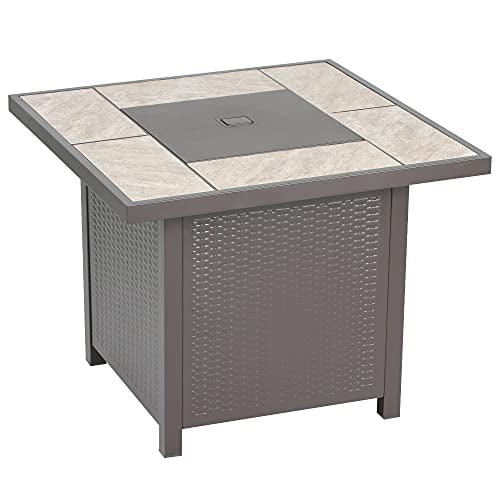 Outdoor Propane Gas Fire Pit Table, Augusta Fire Pit Table