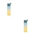 thumbnail image 2 of Advancent Botella de agua de 600 ml, taza de bebida portátil con asa, tetera reutilizable para trabajo al aire libre, vasos de viaje, degradado azul y Gradiente azul naranja 2piezas Advancent CBP442661, 2 of 5