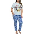 thumbnail image 3 of Women's Mickey Mouse & Friends T-Shirt & Plush Pants Pajama Set (Size 1X), 3 of 7