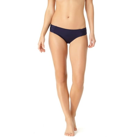 Cole Of California Women's Core Solids Side Shirred Bikini Pant Swim (Best Places To Swim In California)