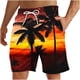 thumbnail image 1 of Pantalones Cortos Atléticos Casuales Impresos Pantalones Cortos de Playa con Bolsillo, 95% Poliéster 5% Pantalones de Mezcla de Spandex para Correr, Entrenamiento, Gimnasio, 1 of 4