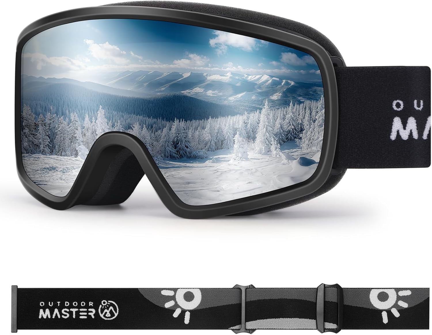 Lunettes De Ski OTG Pour Porteurs De Lunettes - Homme/femme - Double Lentille Sphérique Anti-buée, UV400 - Compatible Casque, Ventilation Double Sens