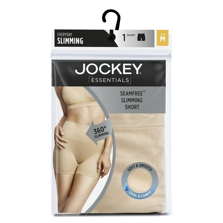 Jockey® Essentials Women's Seamfree® No Chafe Slipshort, Cooling Shapewear,  Body Slimming Shorts, Under Dress Smoothing, Sizes Small, Medium, Large