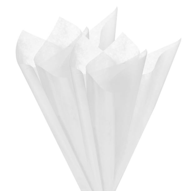 Uxcell Papel de Envoltura de Flores Coreano de 20 Hojas, Papel de Envoltura Floral para Empaque de Regalos, Blanco