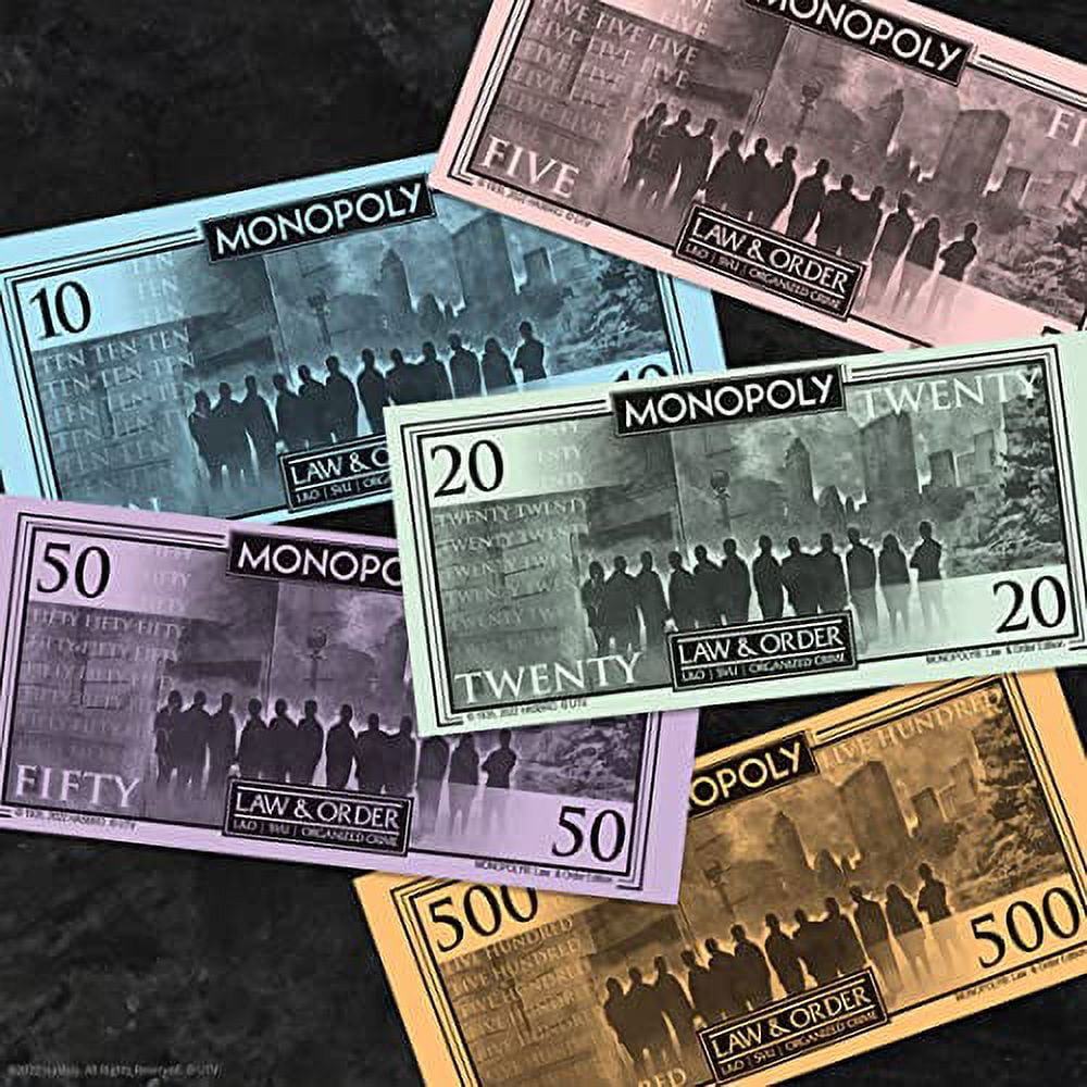 MONOPOLY: Law & Order | Buy, Sell, Trade Spaces Featuring Olivia Benson, Jack McCoy, Elliot Stabler, and more | Collectible Classic Monopoly Game | Officially-Licensed Law and Order Game & Merchandise