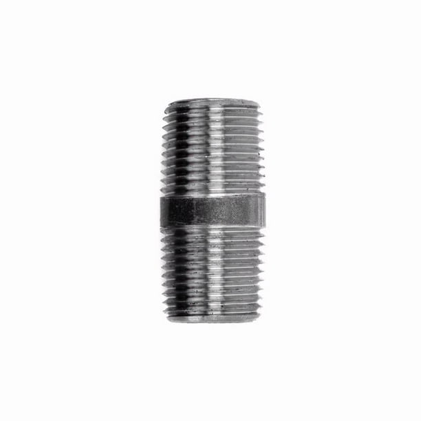 Nipple BK Products, acero negro, 1/8 pulgadas MPT x 1.5 pulgadas L (paquete de 5)