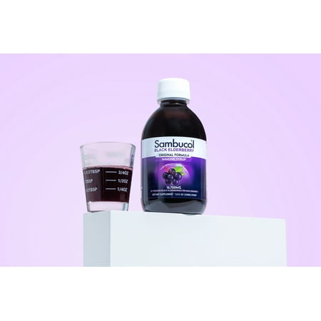 Sambucol Black Sambucus Elderberry Syrup, Immune Support, Liquid Syrup for Kids and Adults, 7.8 Oz