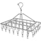 thumbnail image 1 of Percha de acero inoxidable para calcetines de gran tamaño, percha de ropa para el hogar con múltiples clips, resistente al viento, percha multifuncional para ropa, 1 of 1