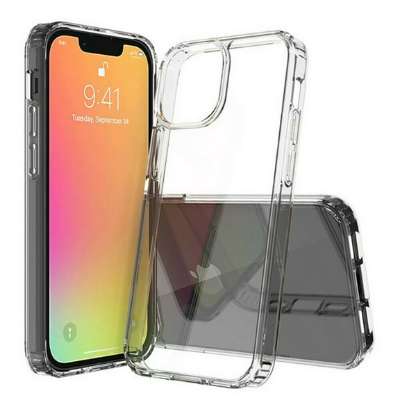 Kaleidio Case For iPhone 13 Pro Max (6.7") [Scratch Resistant] Hybrid TPU Bumper [Slim Fit] Transparent Back Panel Skin Cover [Clear/Clear]