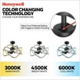 thumbnail image 4 of Honeywell Ormiston Fandelier 22" Black Contemporary Indoor Ceiling Fan with Lights and Remote Control, Color Changing LED, Reversible Motor, 4 of 14