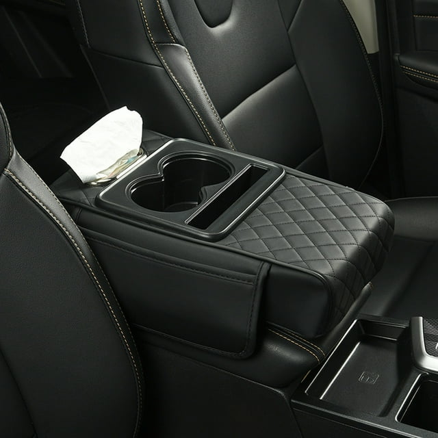 Car Center Console Cover with Integrated Storage Compartments and Convenient Accessory Slots for Enhanced Vehicle Organization